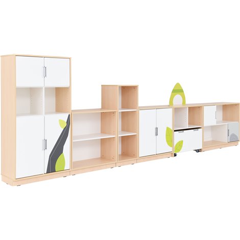 Set mobilier tematic pentru gradinita Flora, usi cu deschidere la 90 grade, inchidere silentioasa - imagine 5